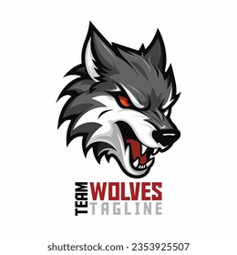 Logo de la mascota Wolves: Elevar la imagen de su equipo con un emblemático vector de logotipo Wolf para puertos y camisetas