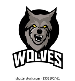 Wolves Mascot Logo Wolves Esport Logo Stock Vector (Royalty Free ...