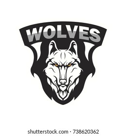 Wolves Mascot Logo Illustration Stock Vector (Royalty Free) 738620437 ...