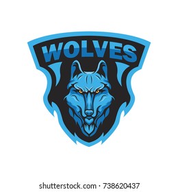 Wolves mascot logo illustration