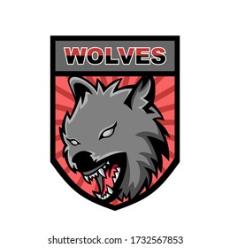 Wolves Mascot Sport Logo Design Stock Vector (Royalty Free) 1732567853 ...