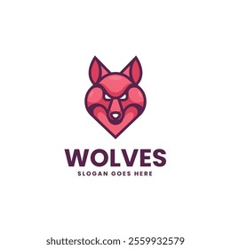 Wolves Simple Mascot Logo Template
