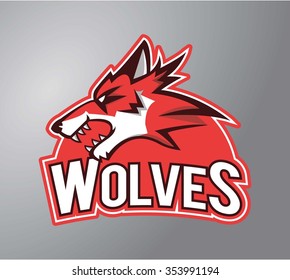 Wolves symbol illustration design