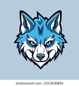 Wolves Wolf Ice Esports Logo Mascot Vector Illustration