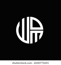 WOM logo WOM icono WOM monograma WOM letra minimalista Círculo plano Diseño de logotipo abstracto moderno único.
