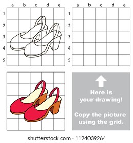 Womal Summer Shoe, the educational game with simple game level. Copy the picture.
