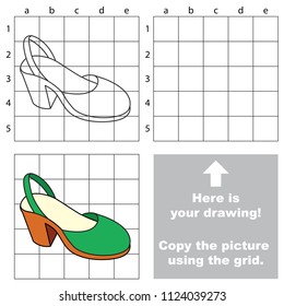 Womal Summer Shoe, the educational game with simple game level. Copy the picture.