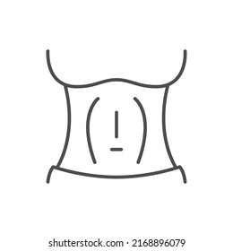 Woman abdominal line outline icon