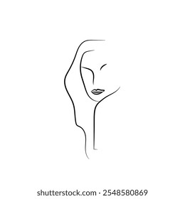 woman abstract body line art