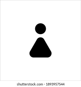 Woman abstract icon. Female sign for restroom. Girl WC pictogram for bathroom. Vector toilet symbol isolated