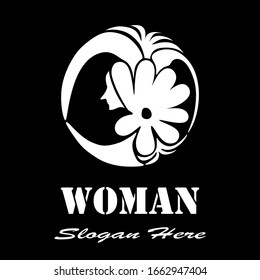 Woman Abstract Vector Logo. Women's Rights and International Peace Logo.