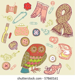 woman accessories with owl