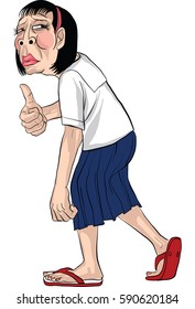 Woman acting