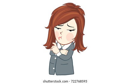 woman action cartoon, vector