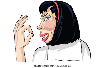woman action cartoon,vector