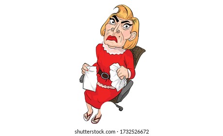 woman action drawing, doodle drawing vector