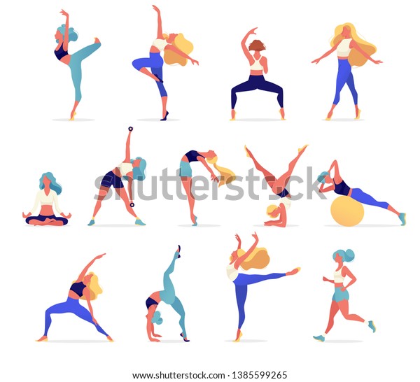 女性の活動 スポーツ ヨガ ダンス ランニング ジョギング
