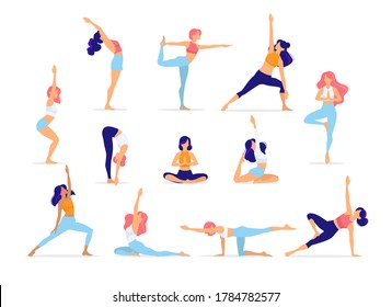 Women Doing Yoga Vector Art & Graphics