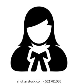 Woman Advocate & Lawyer Icon - Profile Avatar Vector illustration