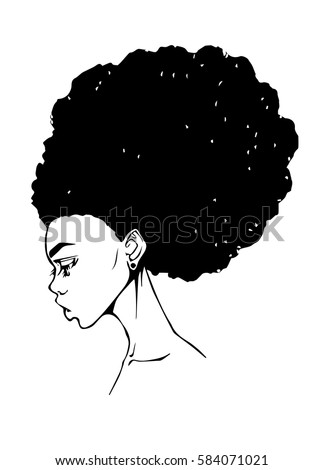 Woman Afrohair Vector Illustration Stock Vector Royalty Free Shutterstock