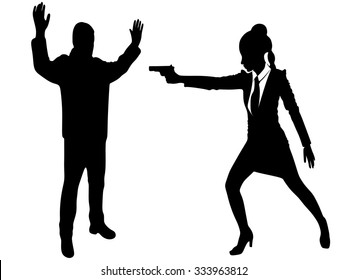 woman aiming