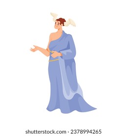 Woman Ancient Greek God and Deity as Figure from Mythology Vector Illustration