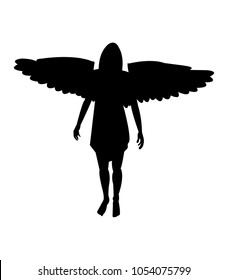 Woman angel silhouette