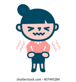 Woman with anger