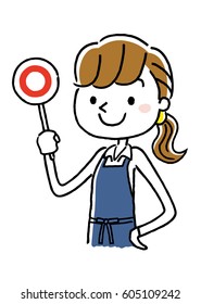 Woman in apron figure: Answer