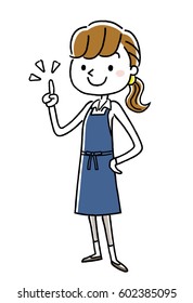 Woman in apron figure: point