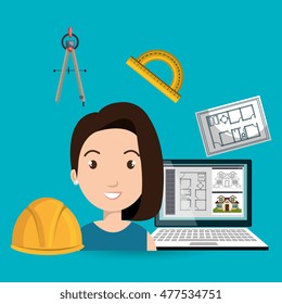 woman architect plane tool