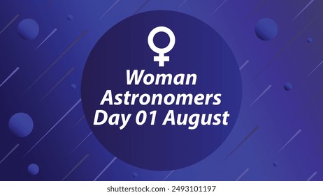 Woman Astronomers Day Vektorgrafik Banner Design. Happy Woman Astronomers Day moderne minimale grafische Poster-Illustration.