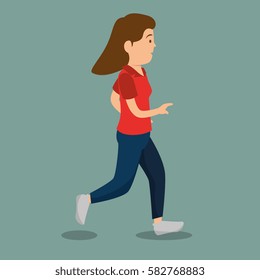 woman athlete avatar character