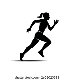 A Woman Athlete Running at Full Speed