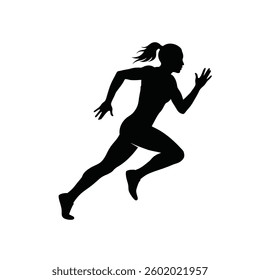 A Woman Athlete Running at Full Speed