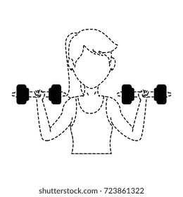 woman athlete weight lifting avatar