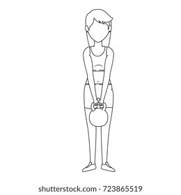 woman athlete weight lifting avatar