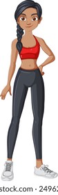 Woman in athletic wear ready for exercise