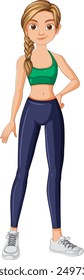 Woman in athletic wear ready for exercise