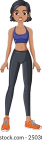Woman in athletic wear ready for exercise