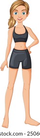 Woman in athletic wear, ready for exercise