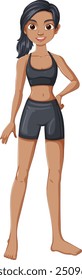 Woman in athletic wear, ready for exercise