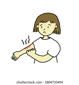 Woman With Atopy On Her Arm