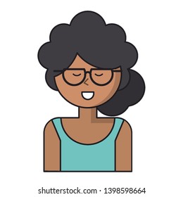 woman avatar cartoon character portrait