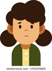 Woman avatar character flat style icon vector illustration design