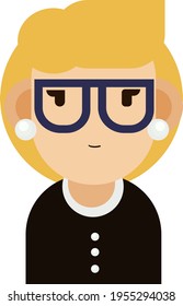 Woman avatar character flat style icon vector illustration design