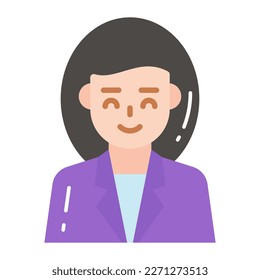 Woman avatar design in modern and trendy style