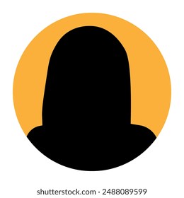 Woman avatar icon with straight hair