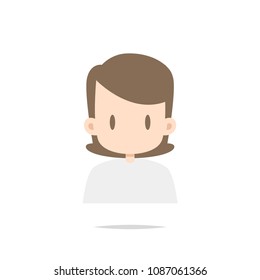 Woman avatar icon vector