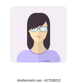 Woman avatar icon vector illustration